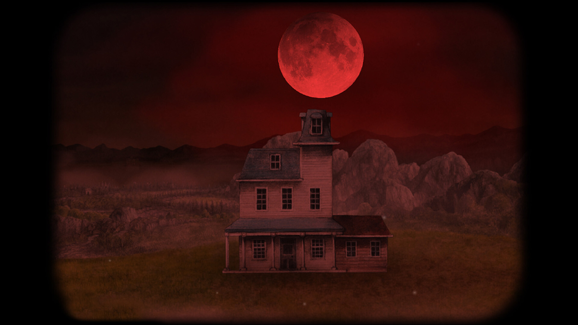 Servant of the Lake official screenshot: a dark, dramatic scene dominated by deep red and shadow
